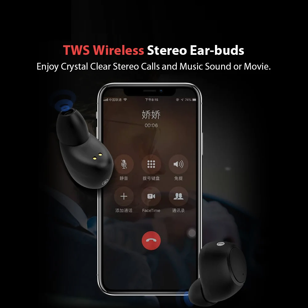 Lenovo S1 TWS Bluetooth Earphones BT 5.0 IPX5 Waterproof True Wireless Stereo Earbud 1800mAh Big Battery for IOS & Android Smartphone  (4)
