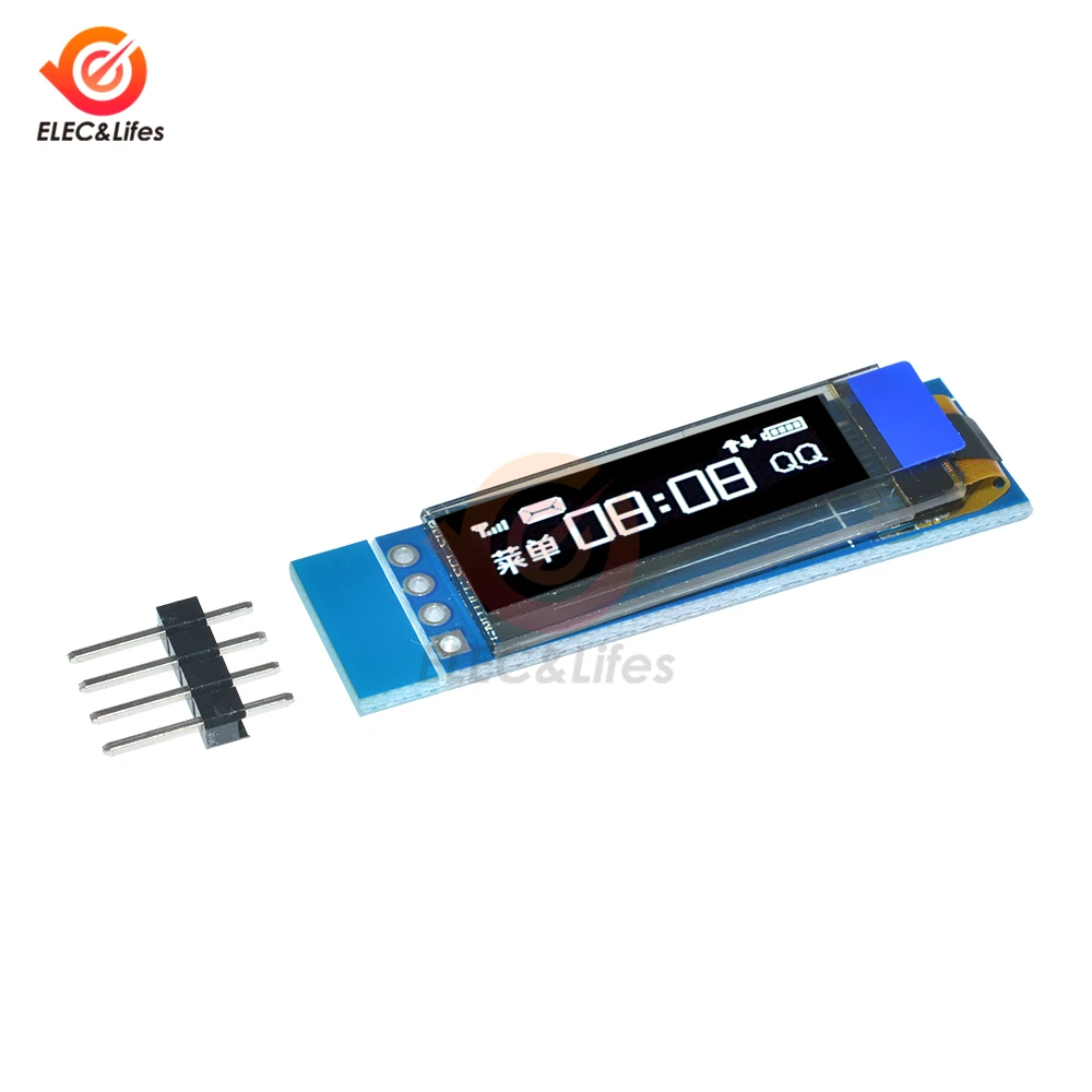 1 шт. 0,91 дюйма 128x32 белый/синий OLED ЖК-дисплей DIY модуль IIC igc интерфейс SSD1306 Драйвер IC DC 3,3 В 5 В для Arduino PIC