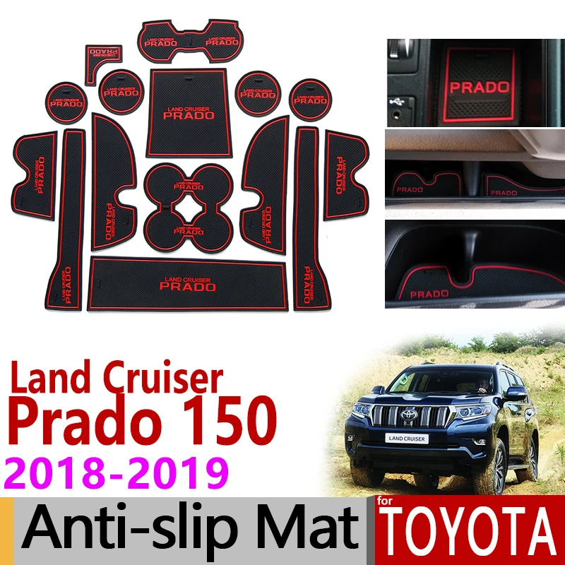 

Anti-Slip Gate Slot Mat Rubber Coaster for Toyota Land Cruiser Prado 150 Series 2018 2019 Facelift LC150 J150 Accessories 15pcs