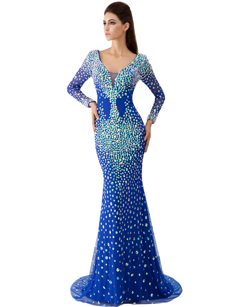 mermaid blue gown