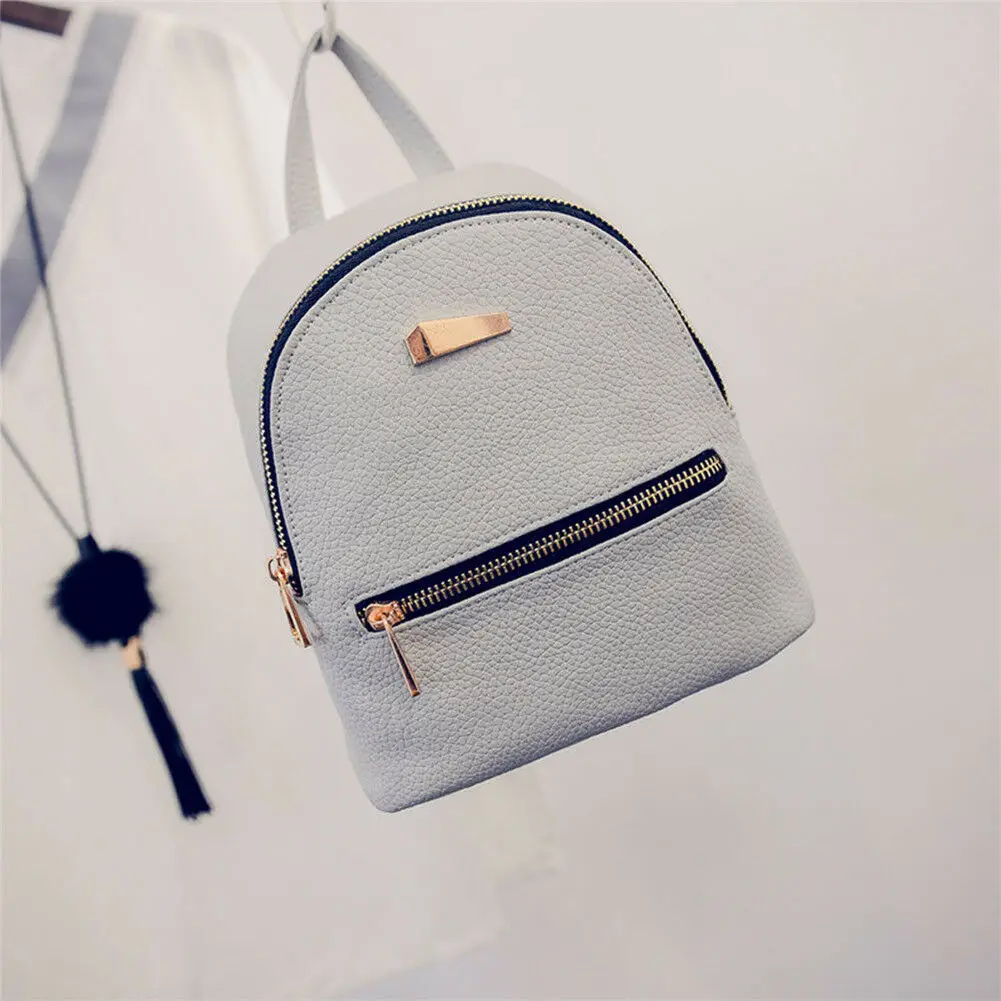 

Fashion Women Mini Backpack Rucksack Girls Satchel Laptop School Bags Small Travel Bag Black Gray Pink