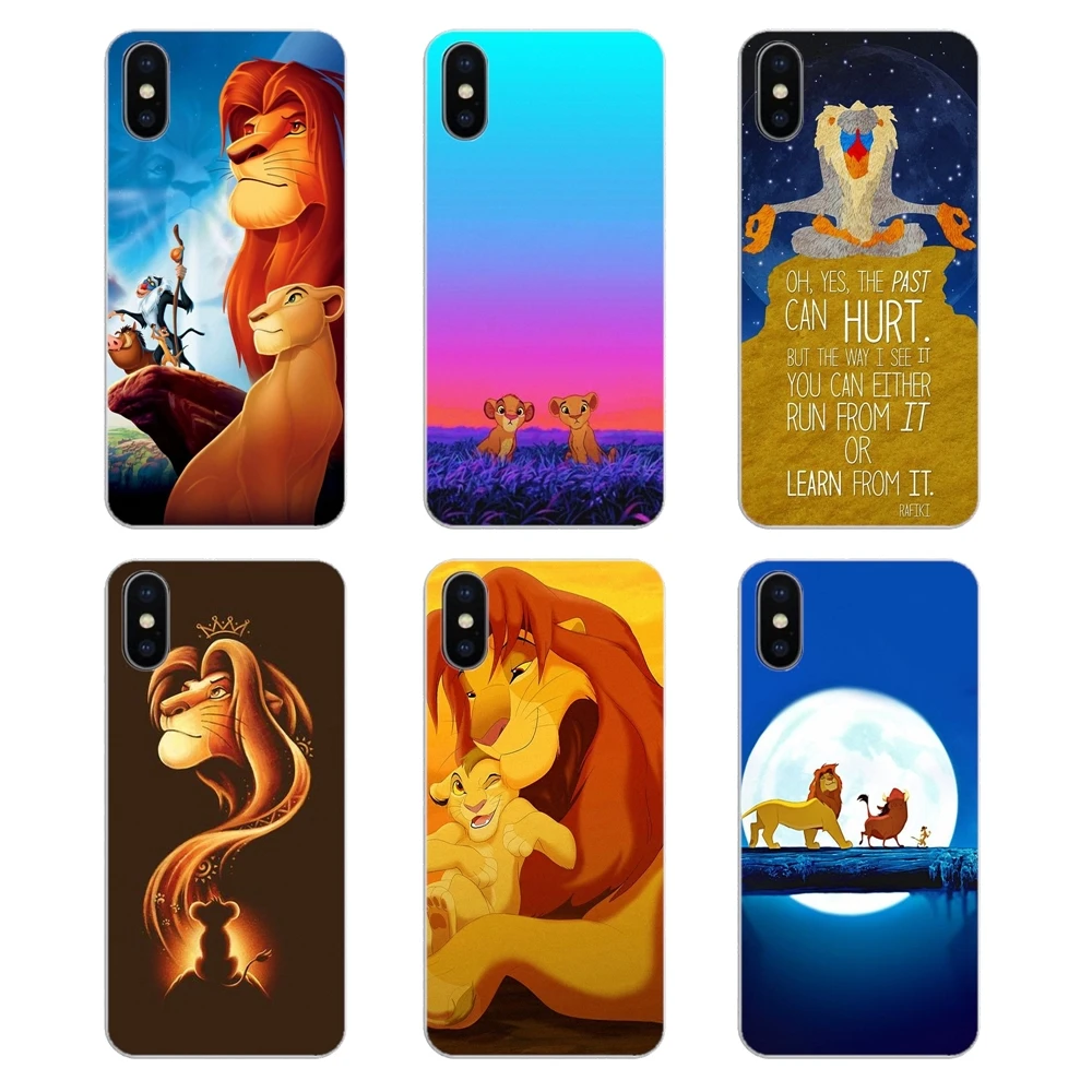 For LG G7 Q6 Q7 Q8 Q9 V30 X Power 2 3 OnePlus 3T 5T 6T Hakuna Matata on Sunset The Lion King Transparent Soft Shell Covers |