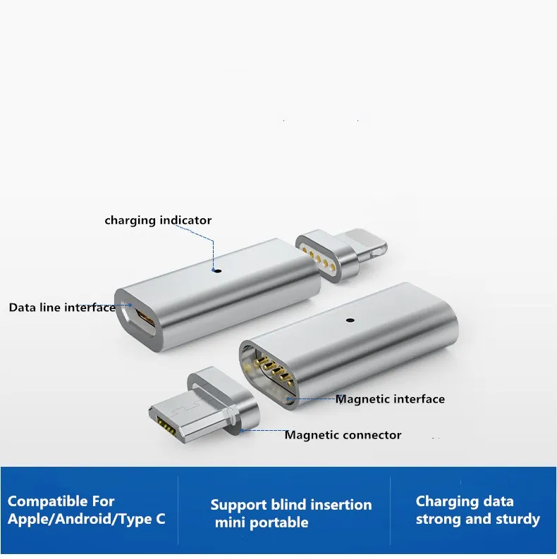 Магнитный Micro usb адаптер Vanniso для Xiaomi Oneplus USB C разъем для зарядки samsung huawei USB конвертер магнит Тип C