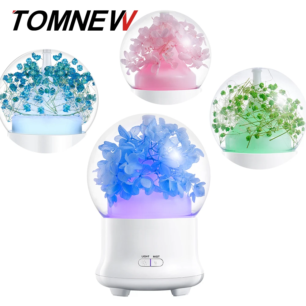 

TOMNEW 100ML Aroma Diffuser Humidifier Ultrasonic Two-Stage Spray Timing Aromatherapy Essential Oil Diffuser with Colorful Light