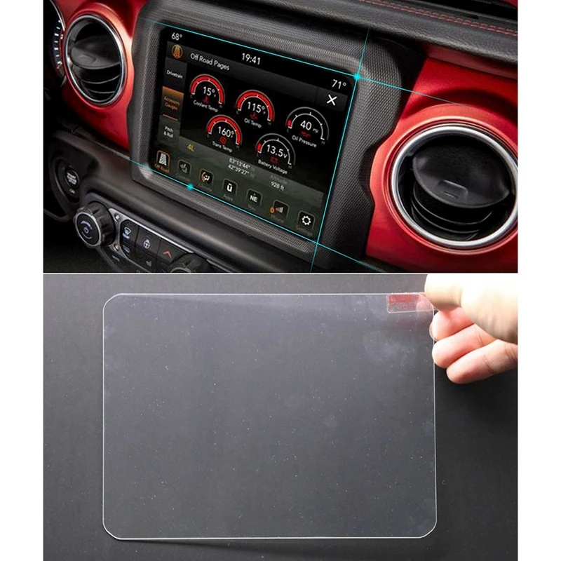 

Media Center Protective Film For 2018 Jeep Wrangler Jl U-Connect 8.4Inch Navigation Contact Screen, Screen Protector Ultra Thi