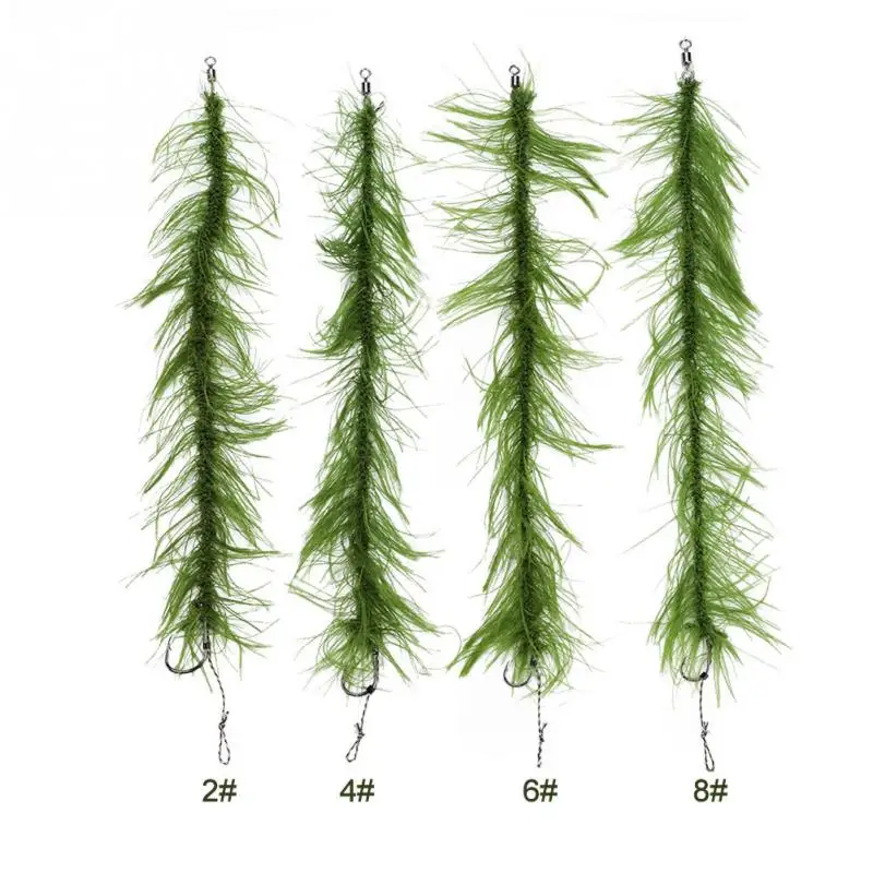 Lifelike Seaweed Line Hook Carp Fishing Hair Rig Braid Fishing Line