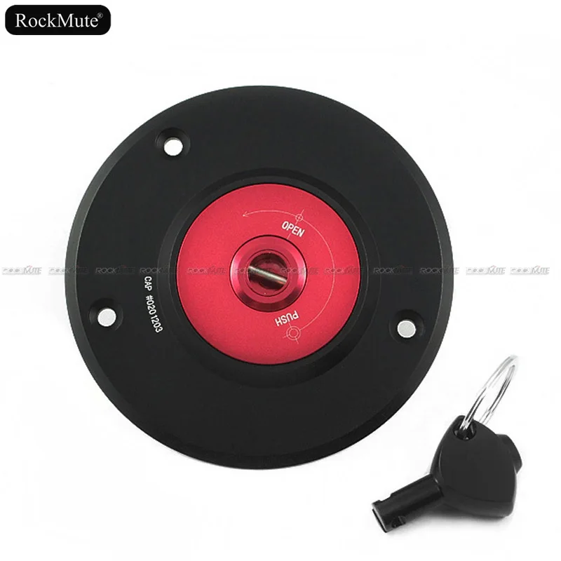 key lock fuel gas cap red 2