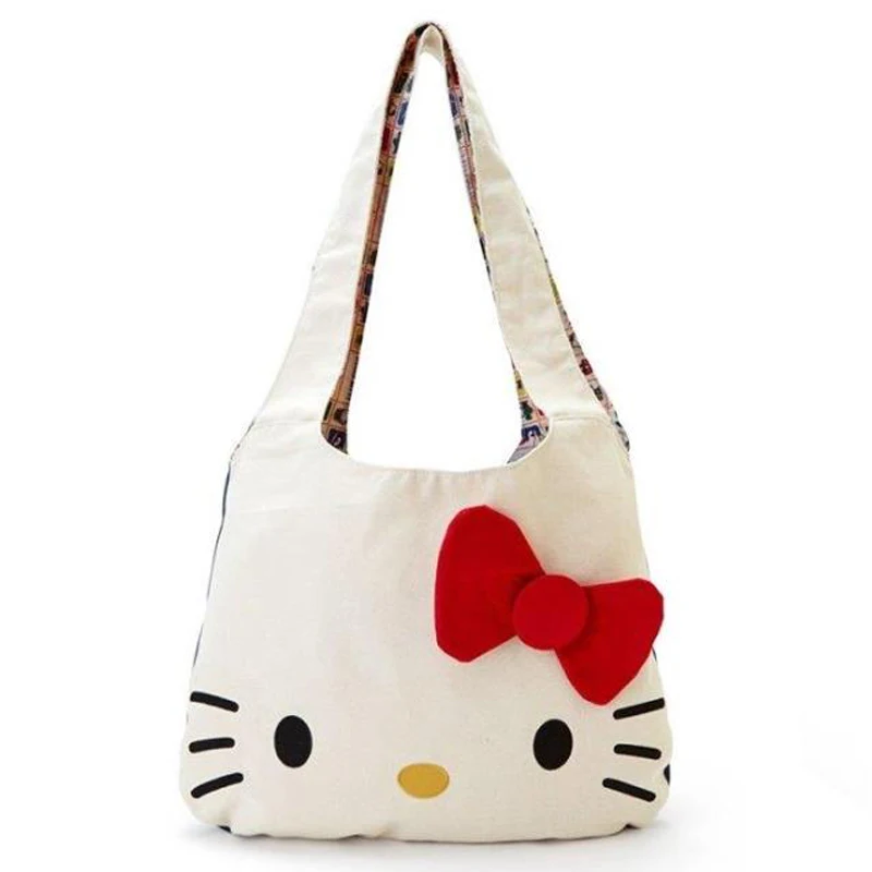 Ручная сумка hello kitty, ручная работа, мультяшная сумка hello kitty, милый, для девочек, для покупок, портативный, с бантом, плюшевый рюкзак, школьный, для путешествий - Цвет: B