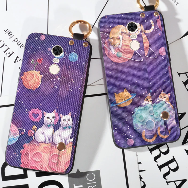 

Cartoon Starry Sky Stand Cases For Xiaomi Redmi 3 Pro 3S Wrist Strap Ring Cover Capa For Redmi 4 Pro 4A 4X Holder Case