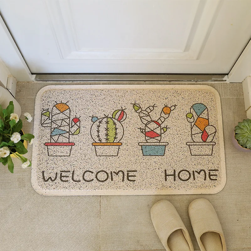 Plant Printed Pattern Cactus PVC Stretch Wire Door Mats Hall Anti-slip Carpet Waterproof Floor Mat Entrance Foam Rug Carpet Plant Printed Pattern Cactus PVC Stretch Wire Door Mats Hall Anti-slip Carpet Waterproof Floor Mat Entrance Foam Rug Carpet