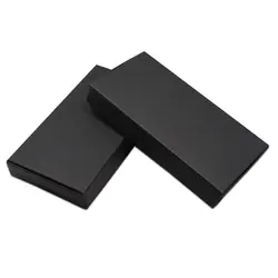 30 шт./партия Большие размеры чистый черный ручной работы бумажная упаковка коробка для картонных панелей подарки для мелочей коробки для
