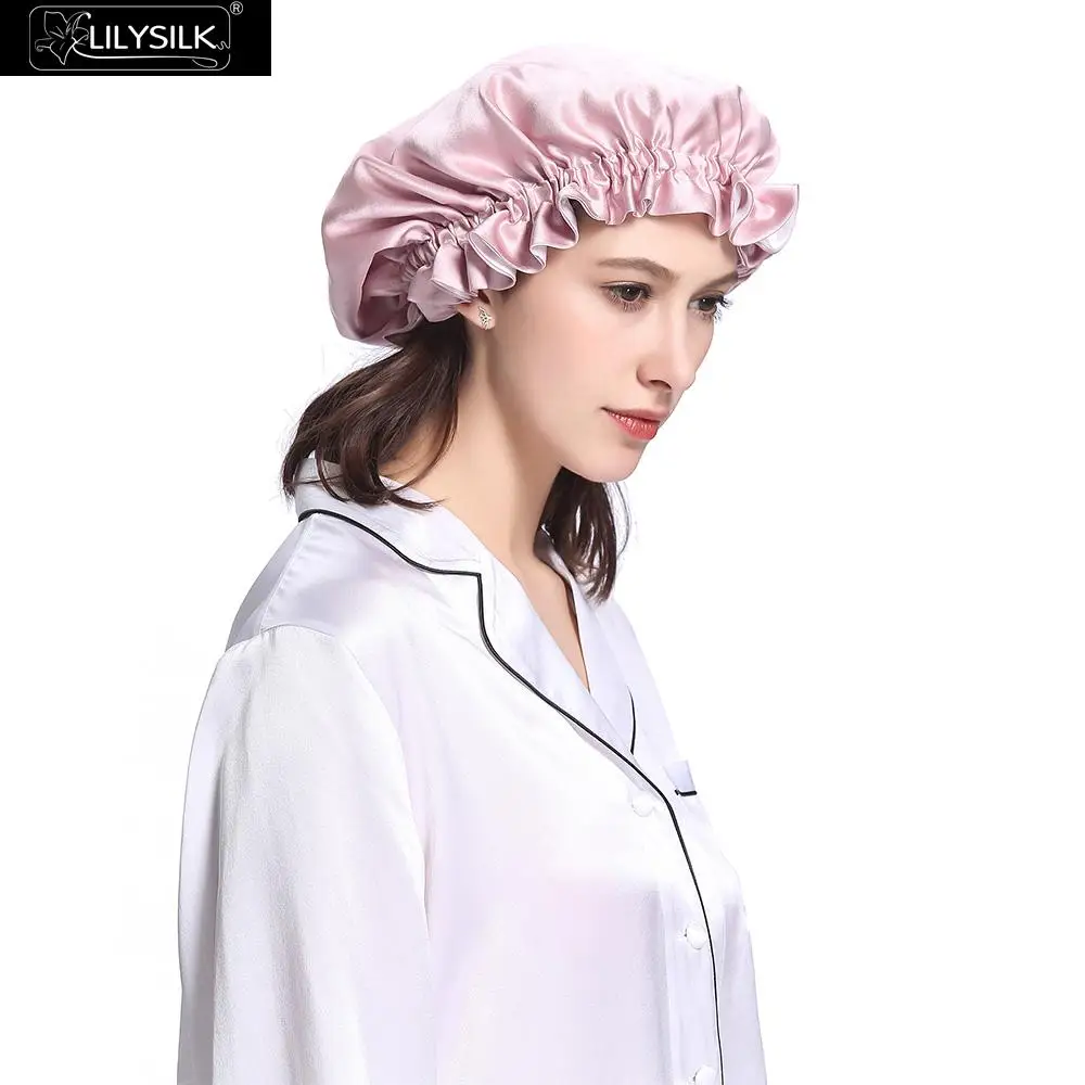 Lilysilk Double Silk Night Sleep Cap Luxury Women Hat Accessories Lady