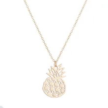 Fashion Stainless Steel Jewelry Pineapple Necklace Fruit Pineapple Pendant Necklaces With Wholesale Price