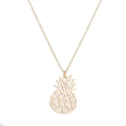 Fashion Stainless Steel Jewelry Pineapple Necklace Fruit Pineapple Pendant Necklaces With Wholesale Price
