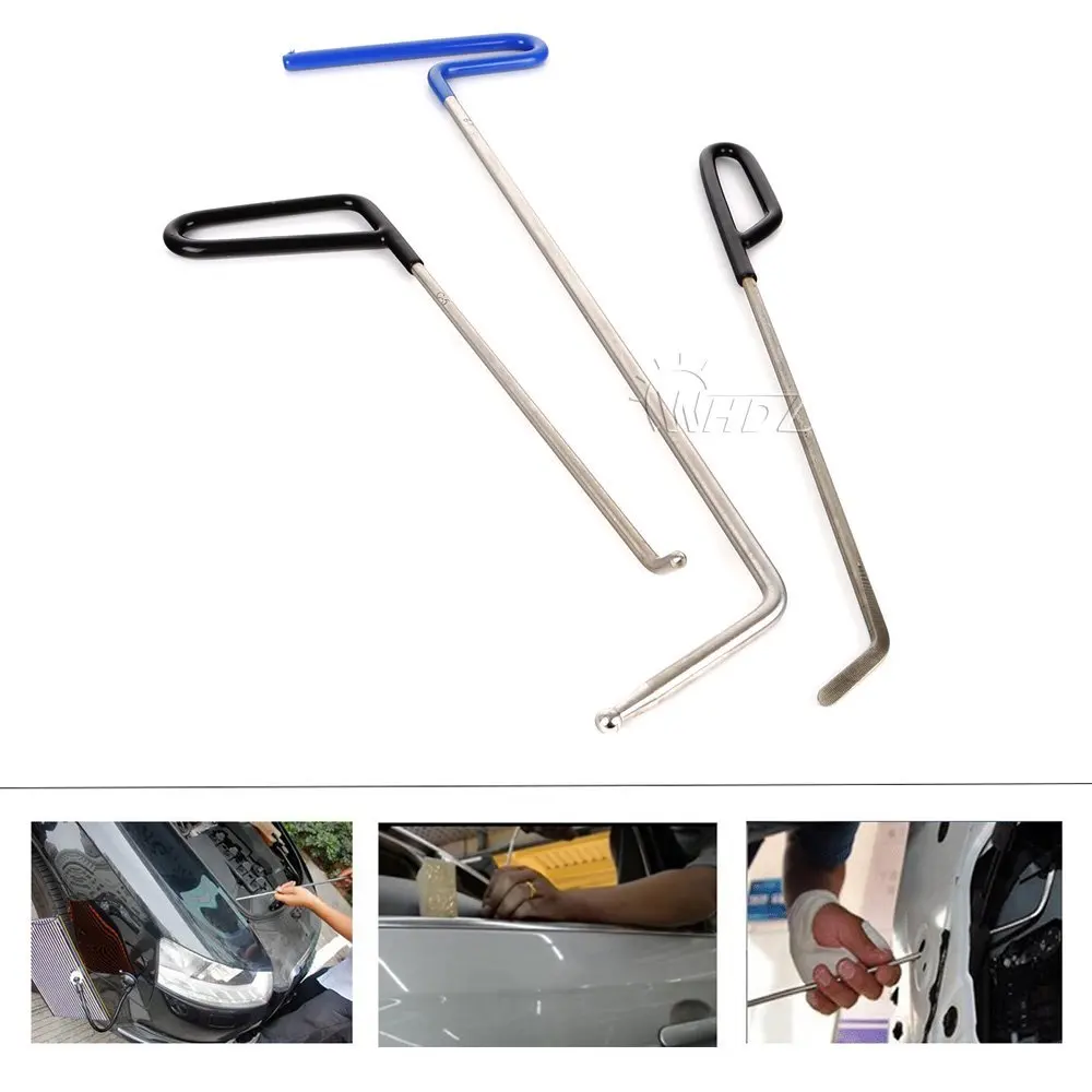 

WHDZ 3PCS PDR Rods Hook Wedge for Door Dings Hail Repair and Dent Removal - Automotive Dent Removal PDR hail repair (B7+C5+C6)