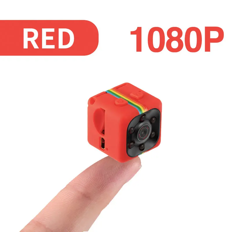 SQ11 HD 1080 P/480 P мини-камера ночного видения Gizli Kamera Secret Camara Espia Oculta Micro Cam с поддержкой скрытого TF автомобиля - Цвет: Red-1080P