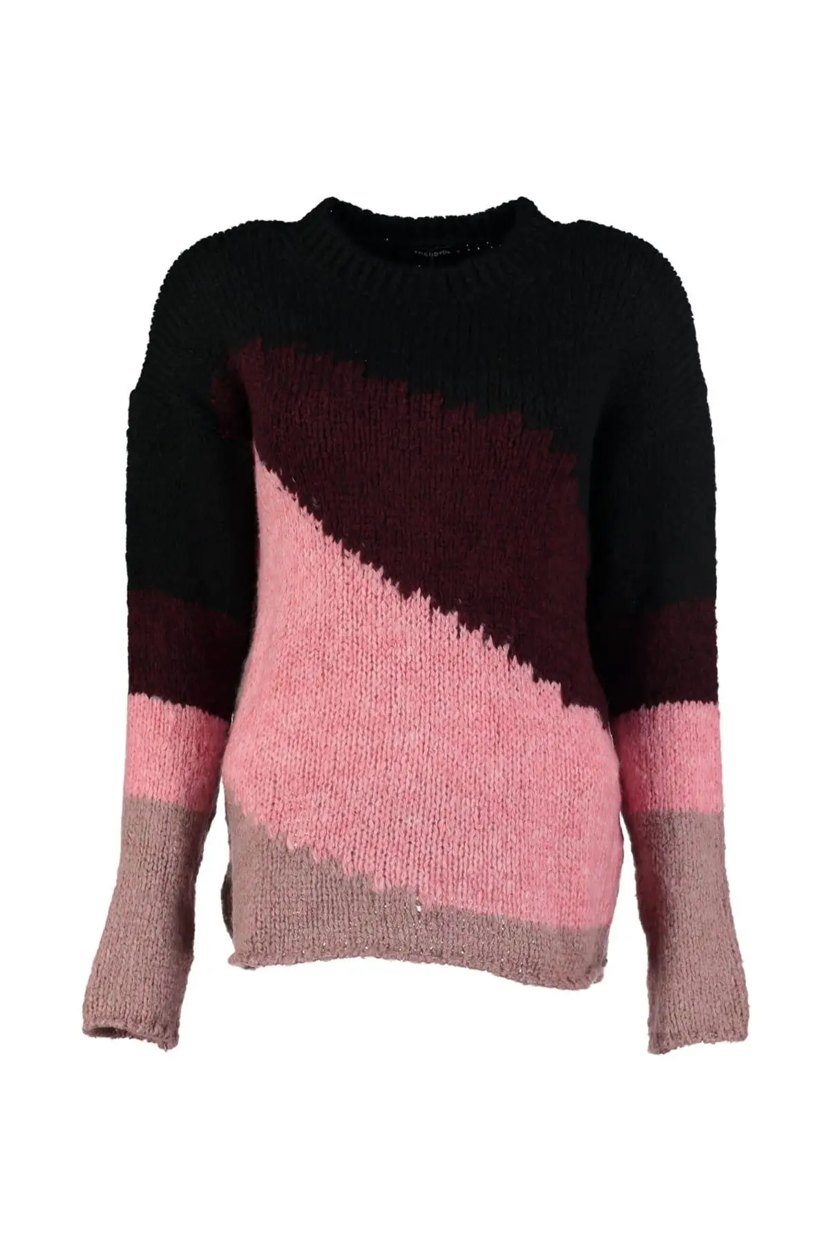 

Trendyol Pink Colorblock Sweater Sweater TWOAW20ZA0032