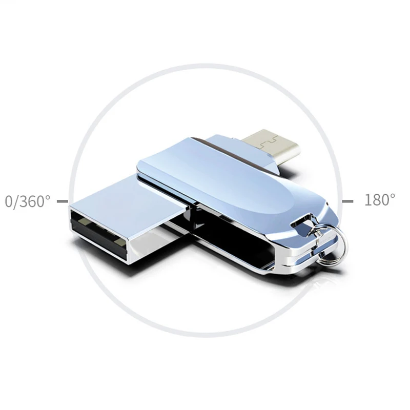  360 Rotation Pendrive OTG Type C 32GB 16GB 128GB USB Flash Drive Type C For Smart Phone Tablet 64GB