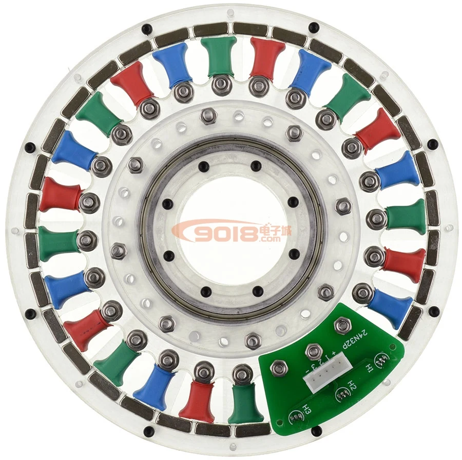 

24N32P disc type brushless motor generator Medium hollow shaft Direct drive motor Flat type large torque motor