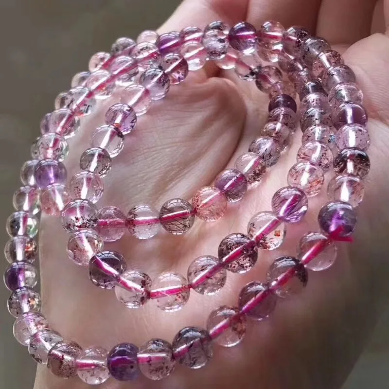 Natural Super Seven Melody Stone Rutilated Quartz Bracelet (2)