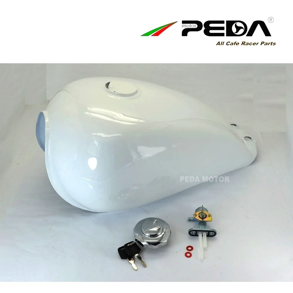 C4 PEDA кафе Бензобак гоночного мотоцикла 9L GN белый винтажный топливный бак Ретро Бензобак для HONDA Для SUZUKI GN125 GN250 бензин