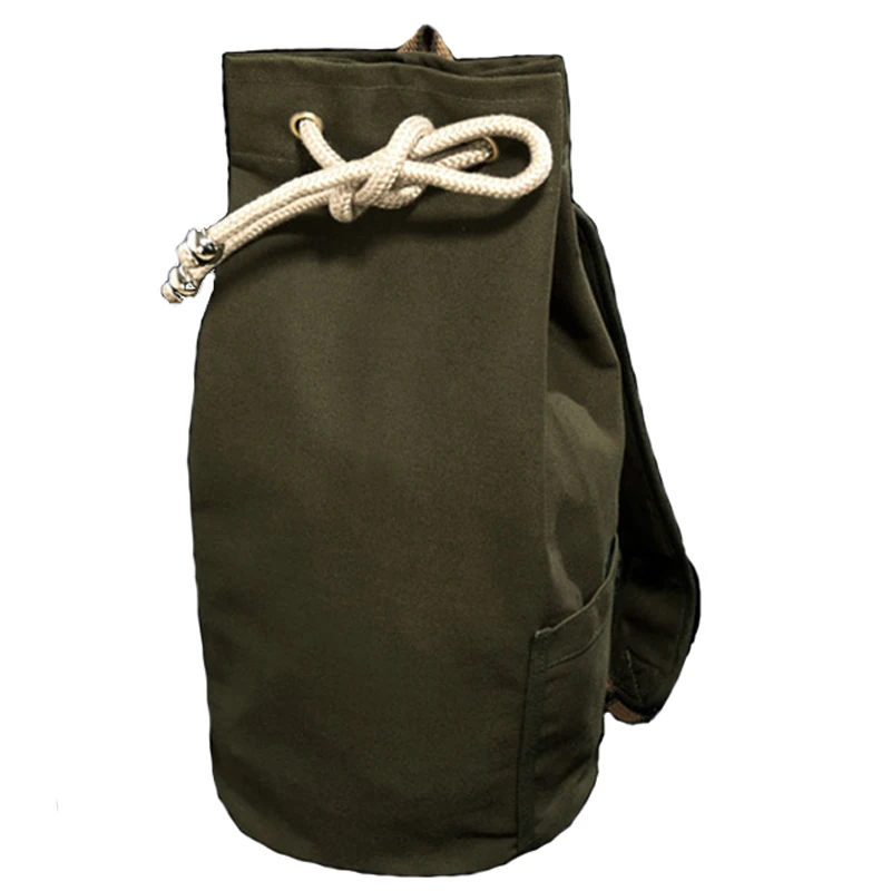 Мужские холщовые рюкзаки в форме ведра для подростков девочек и мальчиков с круглыми шариками, сумки через плечо для путешествий, туристические сумки XA1731C - Цвет: army green