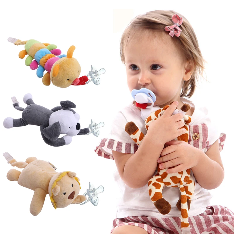 

Animal Plush Baby Pacifier Clip Chain Newborn Detachable Hanging Nipple Holder Infant Plush Toys