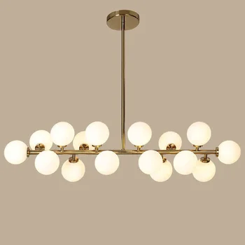 

Length 1000mm gold/black magic bean led pendant lights living dining room shop modern led striplight glass pendant lamp fixtures