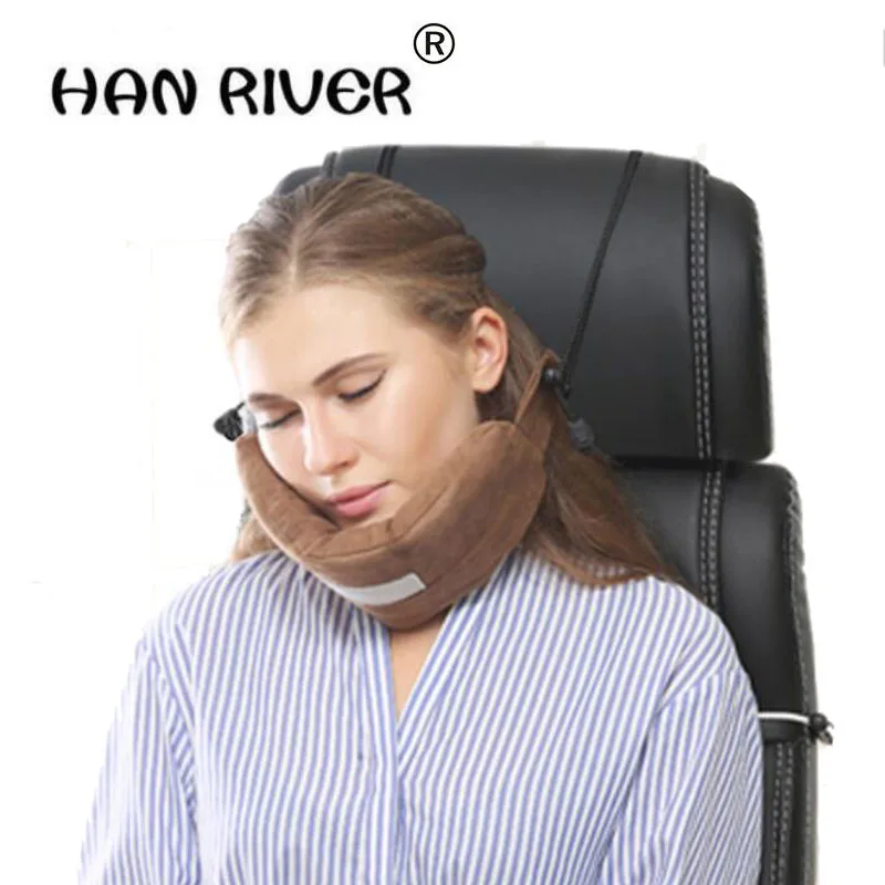 The new type of comfortable cervical vertebra is an aircraft travel tool of inflatable neck