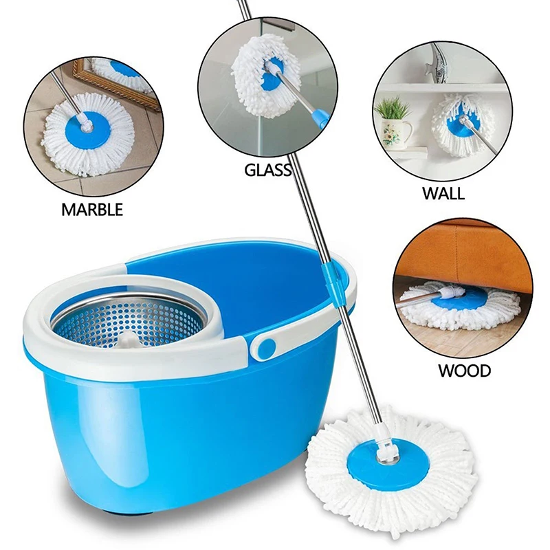 

New Power Mop Head Replacement 360-degree Rotating White Cleaner Machine Washable Spin Mop Accessories Household Cleaning Tools