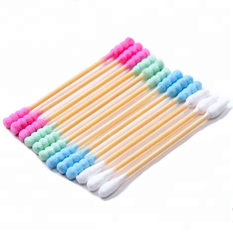 

6123-6128 Free shipping Bamboo Cotton Buds Cotton Swabs Medical Ear 2019 Cleaning Wood Sticks Makeup Health Tampons Cotonete