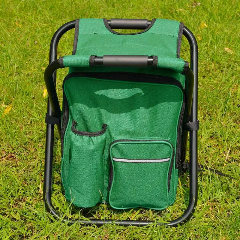 Открытый складной Кемпинг стул для рыбалки портативный рюкзак кулер изолированная сумка для пикника Походное сиденье настольные сумки Pesca снасти