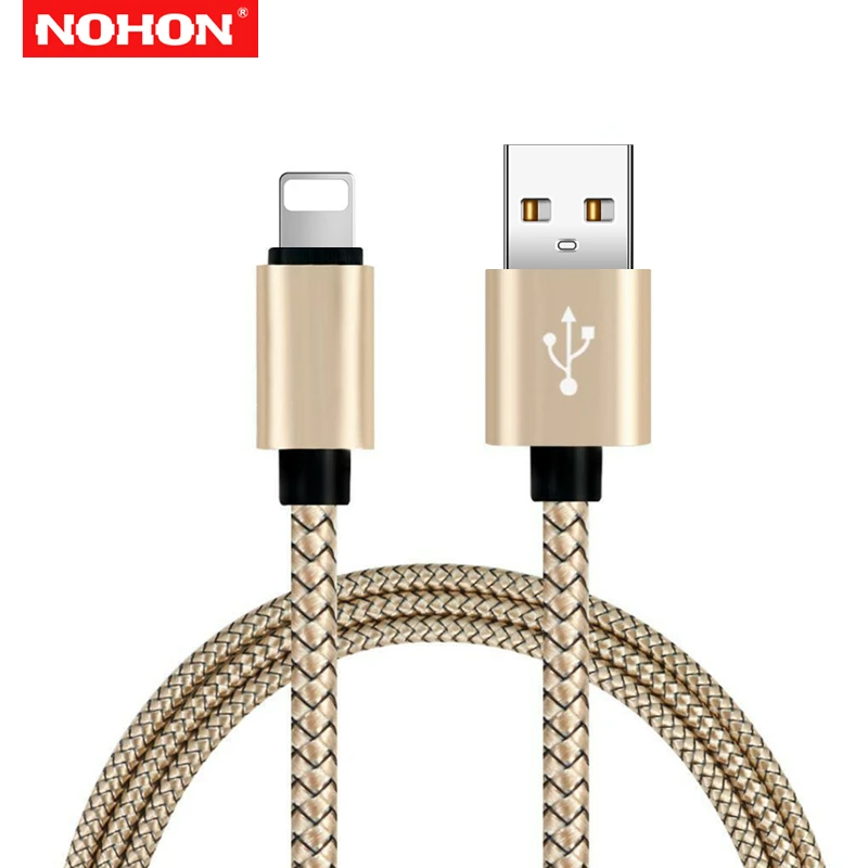NOHON 2 m الهاتف المحمول USB كبل مزامنة بيانات ل فون 5 5 S 6 6 S 7 8 زائد X Xs ماكس Xr SE سريع شحن USB كابلات شحن 3 m طويل