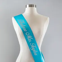 Бирюзовая Персонализированная Future mr. name Свадебная Невеста пояса на заказ цвет и надписи лента через плечо для девичника