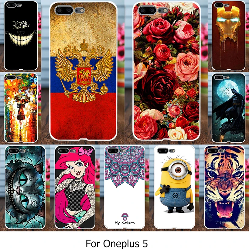 

Ojeleye Silicone Phone Cover Case For Oneplus 5 Five Oneplus5 one plus 5 A5000 5.5 INCH Cover Hard Plastic Soft TPU Case Bags