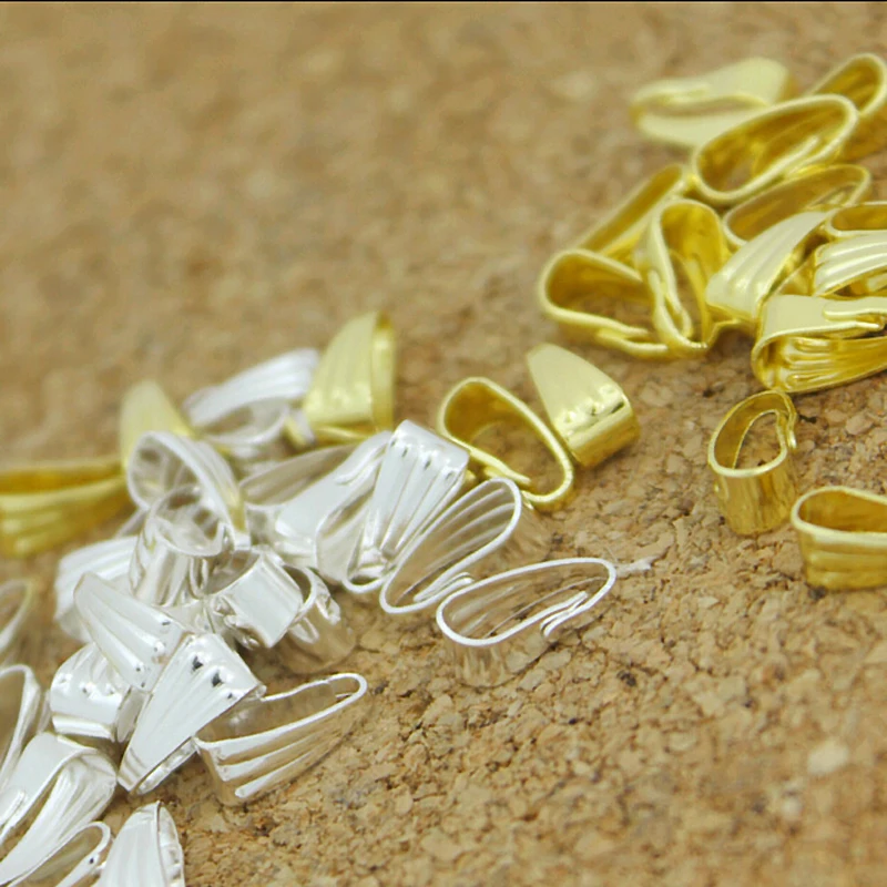 4 colors 300PCS/LOT Pendant Clips & Pendant Clasps, Pinch Clip Bail