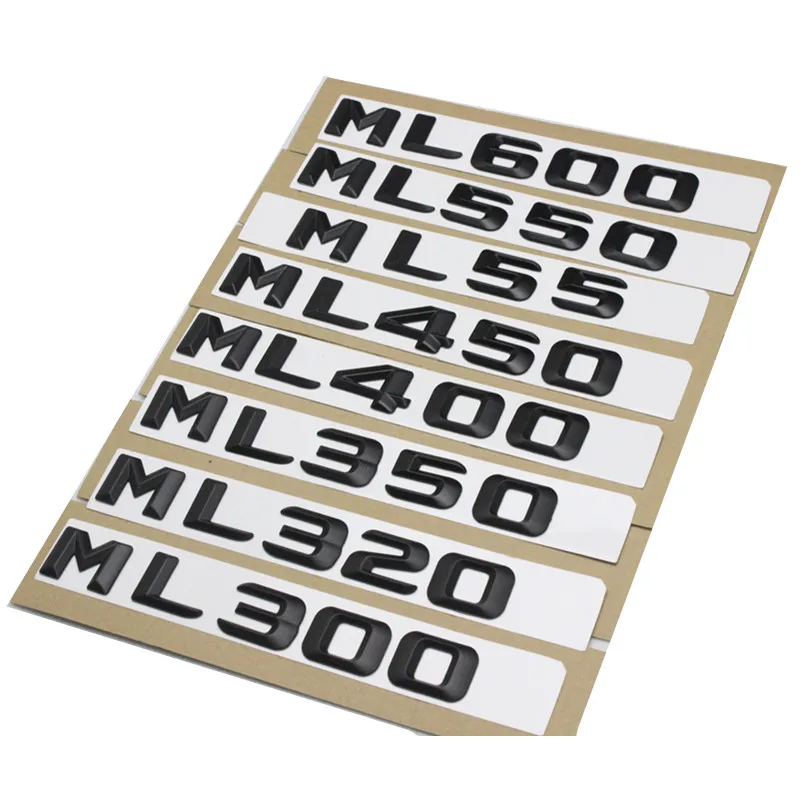 

Auto Sticker For Mercedes Benz ML320 ML350 ML400 ML450 ML500 ML550 ML55 Rear Tail Logo Letter Decal Badge Emblem W163 W164 W166