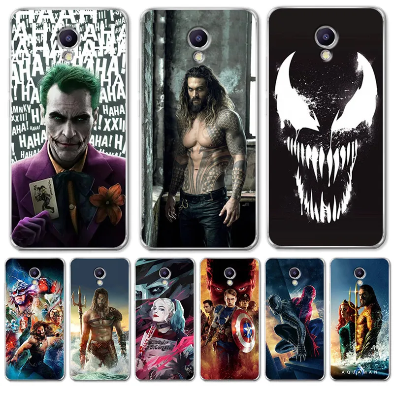 

Luxury Venom joker Aquaman marvel For Meizu M3S M5 M5S M5C M6 M3 M5 M6 Note U10 U20 Case Cover Silicone Coque Capinha Etui hero