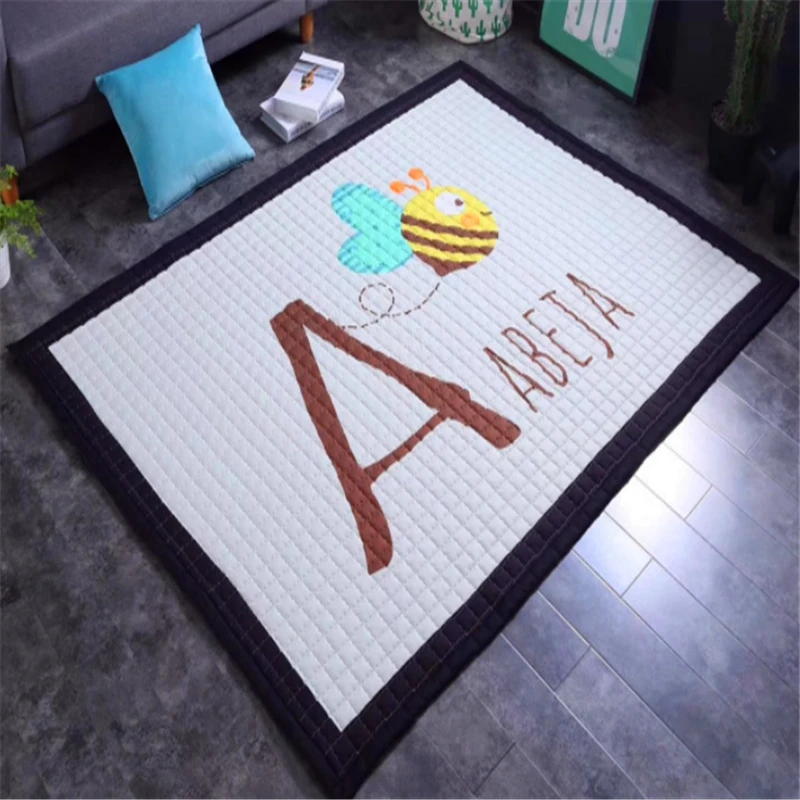 Baby Crawling Play Mat Thick 200x150cm Polyester Style Toy For Children's Mat children's Educational Toy Rug Kid Developing Mat 