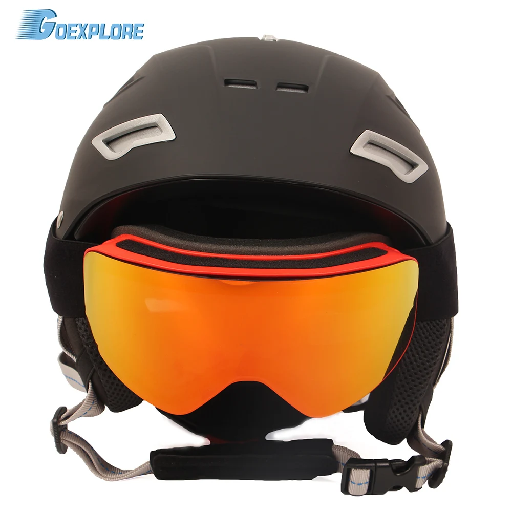 

Goexplore Skiing Helmet With Goggles Double lens Anti fog ski Eye wear men women Winter outdoor Sports Snow Snowboard Helmet
