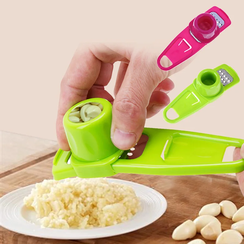 

1PC Multi Functiona Garlic Pressing Slicer Plastic Mini Garlic Grinding Ginger Garlic Grater Cutter Kitchen Utensils Tools