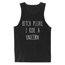 Пожалуйста, я езжу на Единороге, женская летняя майка, жилет, футболка для леди, хлопковый топик, футболка, смешной белый, черный, Прямая поставка