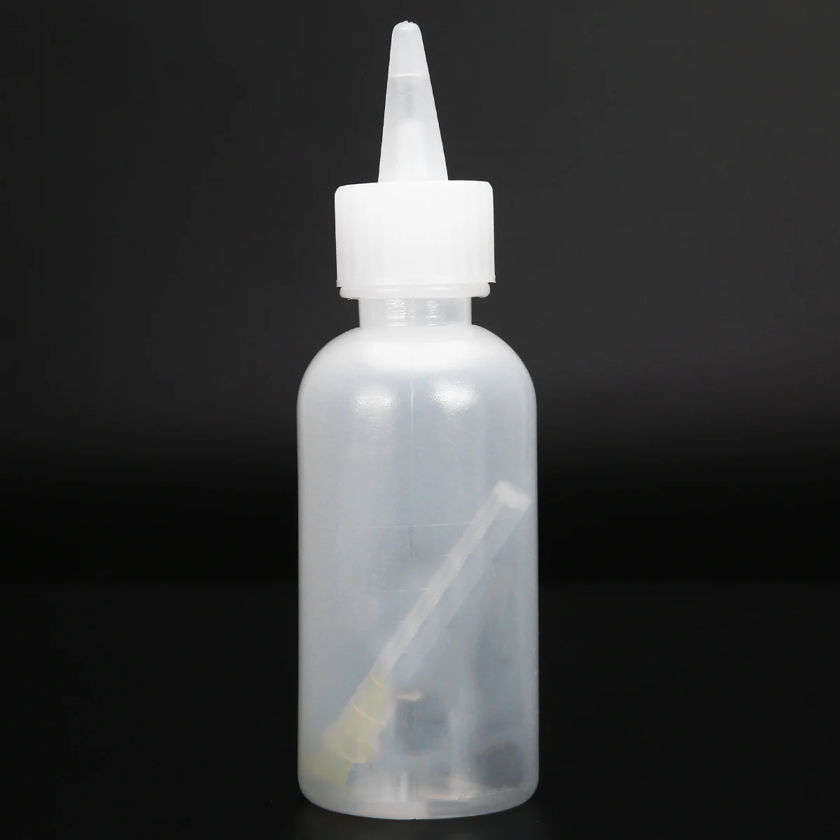 5pcs/lot 50ml Plastic Clear Liquid Bottle with Needles Squeeze Transparent Refillable Bottles for Rosin Solder Flux Paste