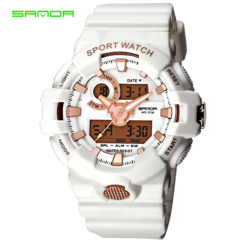 

SANDA Men's Sports Watch Men's Quartz Digital Watch Waterproof LED Analog Clock Military Watch Relogio Masculino