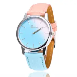 Баян Kol saati кварцевые женские часы наручные часы Радуга дизайн повседневный кожаный ремешок дамы часы браслет reloj mujer 2018