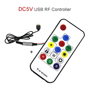 

5V USB LED 2015RF Controller 14Keys Wireless Remote Control Dimmer Driver IC For WS2812 WS2812B 5050 SMD RGB LED Strip Light JQ
