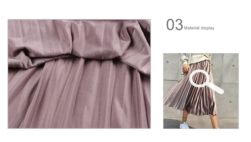 Бархатная плиссированная Женская Офисная Женская юбка с высокой талией Милая юбка цвета хаки для девочек элегантные женские юбки 2019 весна