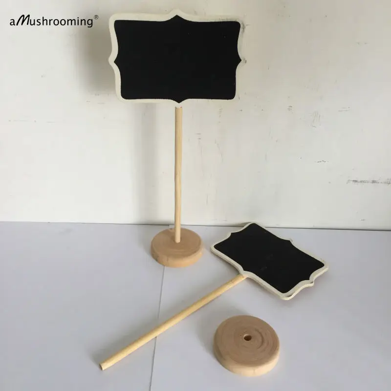 20 Mini Black Chalkboard Stand Wedding Decoration Place Holder Food