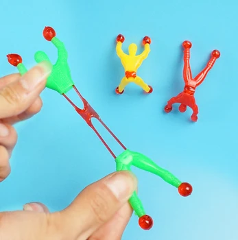 

100pcs/lot Crawler Man Toy Funny Sticky Wall Climbing Flip Spiderman Wedding Kid Party Favor Jokes Toy Classic Toy Random Color