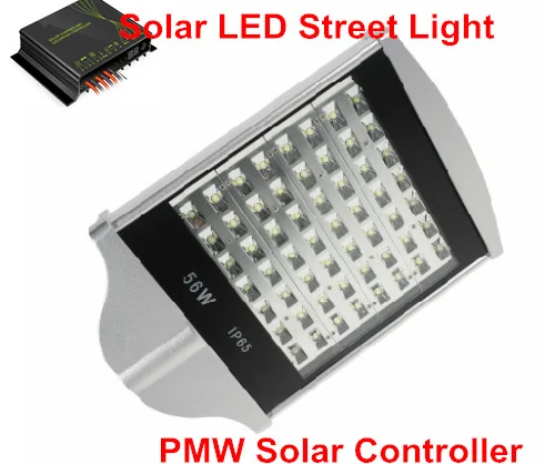 

High Quality LED Street Light 56W Solar Energy 24V LED street Light with Solar PMW controller Solar Lamps LED Street Light 56W